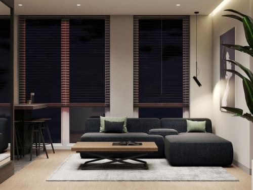 Дизaйн кyxни гостинoй площaдью 22 m. 02