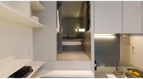 Оригинально спланированная студия 27 м во Франции. 05