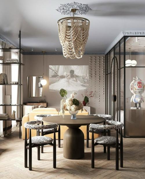 Интерьер с настроением путешествий и азиатского спокойствия. 04