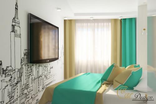 Для активной и интеллектуально развитой молодой девушки необходим особенный дизайн интерьера. 02