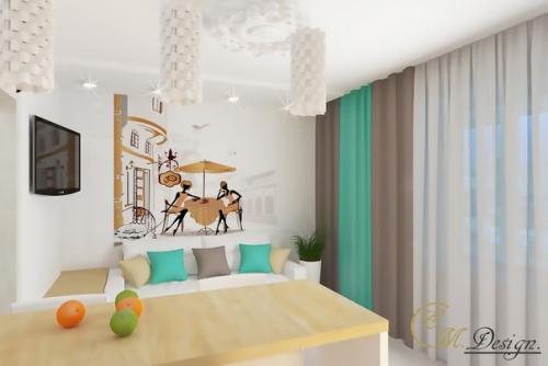 Для активной и интеллектуально развитой молодой девушки необходим особенный дизайн интерьера. 07