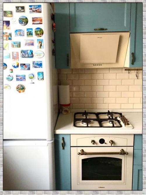 Небольшая кухня. В приятном цвете. 02