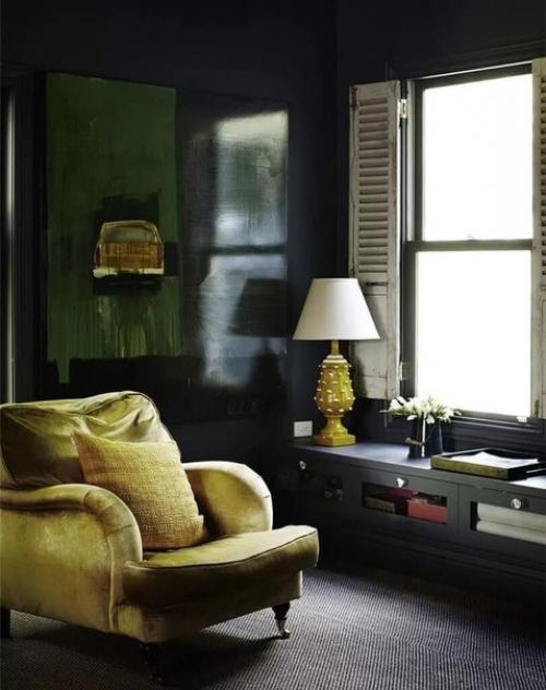 Бархат в интерьере. 01