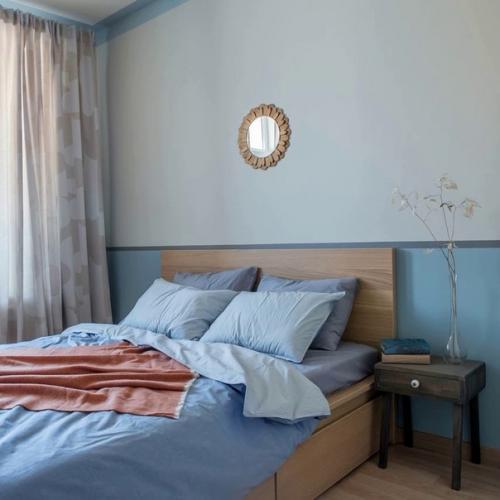 Нежный дизайн однокомнатной квартиры в пастельных тонах. 02