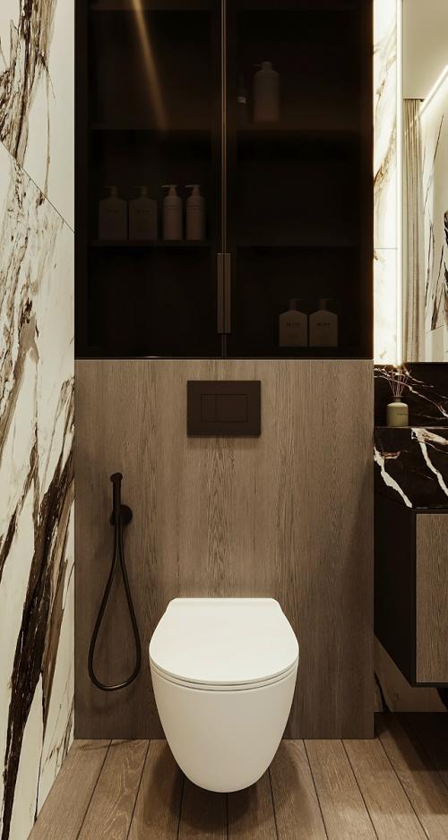 Интерьер ванной комнаты при мастер - спальне. 03