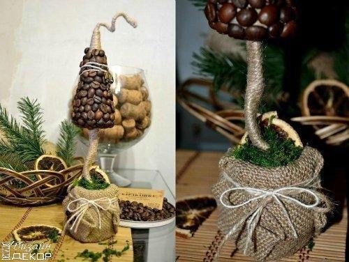 Ароматная ёлочка из кофейных зёрен? 07