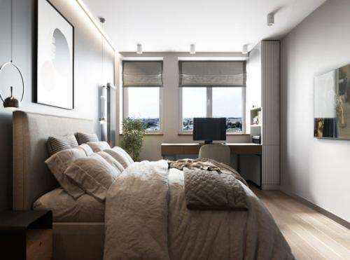 Интерьер однокомнатной квартиры в скандинавском стиле. 04