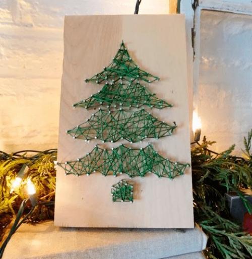 Новогоднее панно - шнуровка. 04