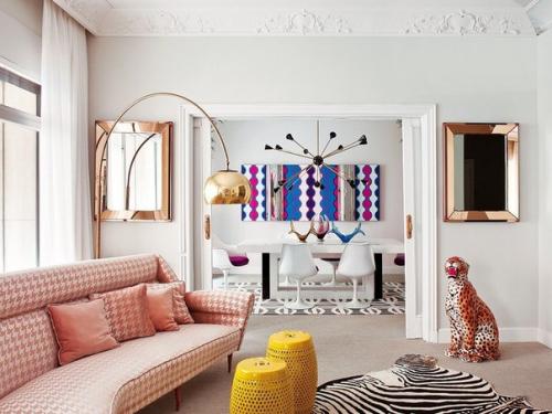 Яркий, игривый и гламурный интерьер квартиры, над которым работала испанская студия дизайна интерьеров - Living Pink. 02
