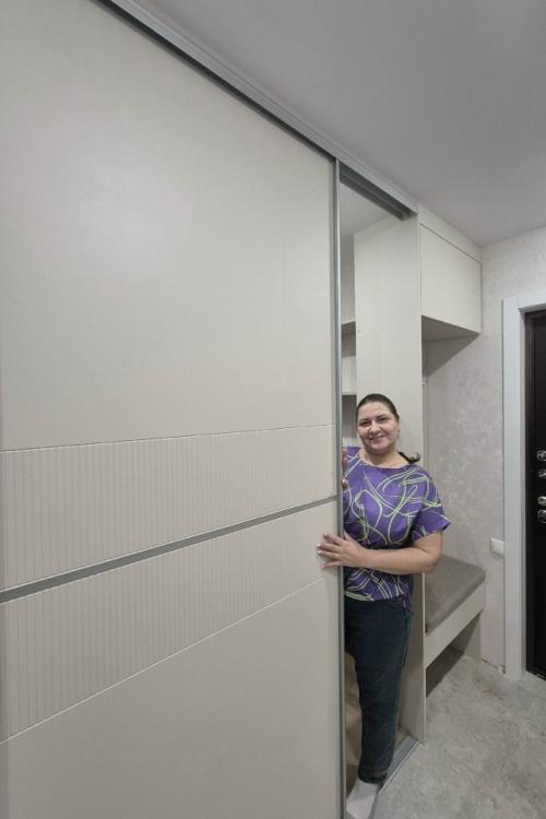 Мы назовём его многофункциональный шкаф (прихожая + шкаф купе + шкаф для хоз нужд.  