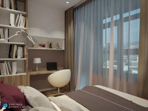 Проект маленькой студии 30 кв. 03