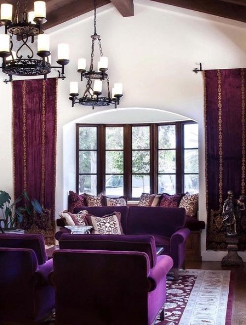 Бархат в интерьере. 02
