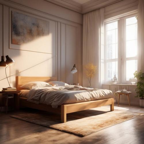 Попросил нейросеть сделать мне рендеры гостиной и спальни на основе других интерьеров. 02