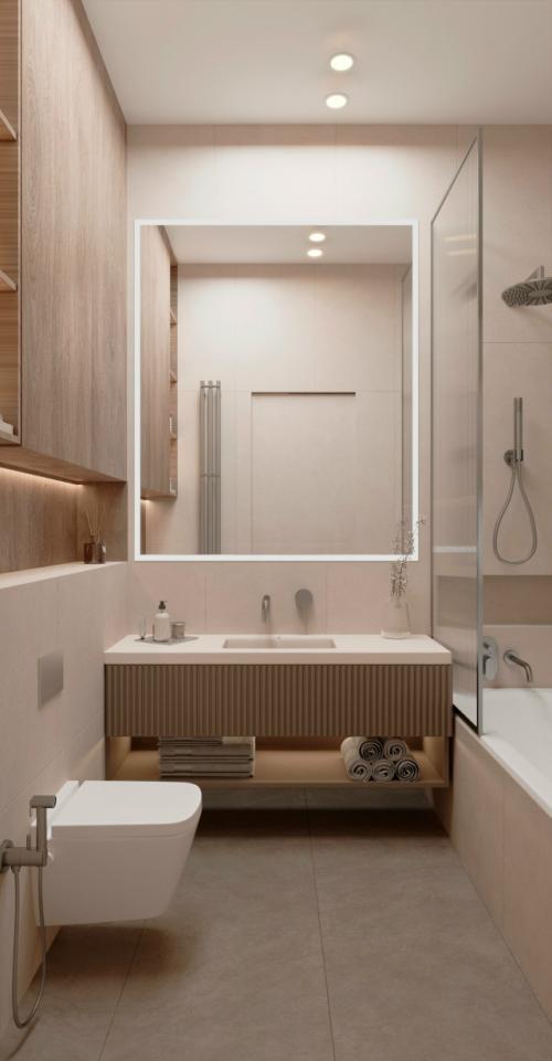 Современный светлый интерьер трехкомнатной квартиры в элитном клубном доме Москвы, созданный специально для семейной пары с двумя сыновьями. 06