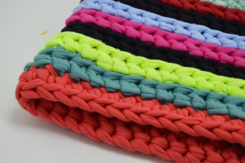 Коврики вязаные крючком из трикотажной пряжи (трикотаж новый). 04