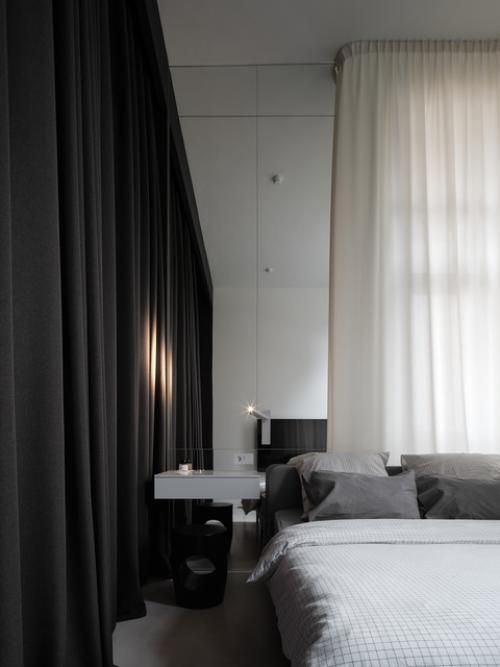 Реализованный дизайн проект интерьера двухуровневой квартиры в стиле минимализм для молодой семьи архитекторов в ЖК Itower в Екатеринбурге, 81 кв. 06