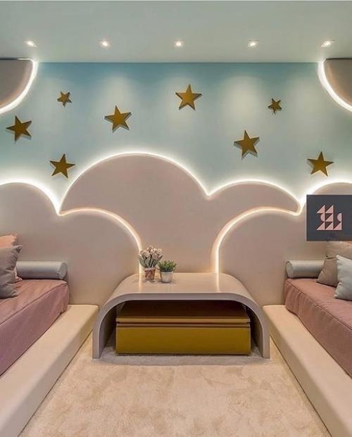 Сказочные детские комнаты такие комнаты деткам лет до 5-6, а потом нужно будет всё основательно менять. 01