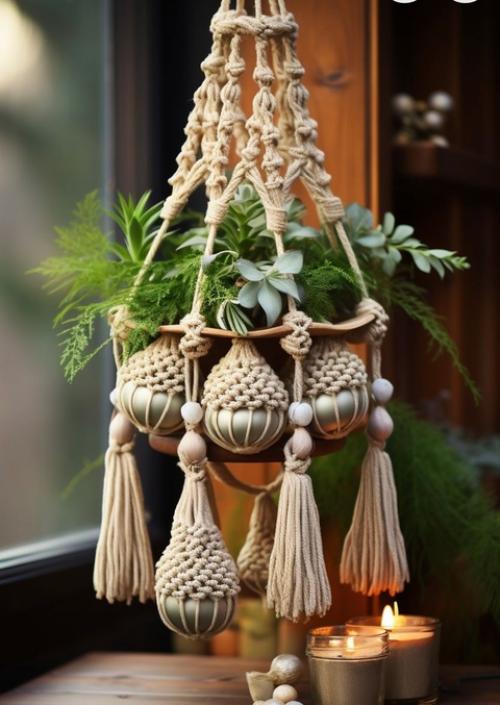 Макраме - это удивительное искусство создания красоты с помощью узлов! 05