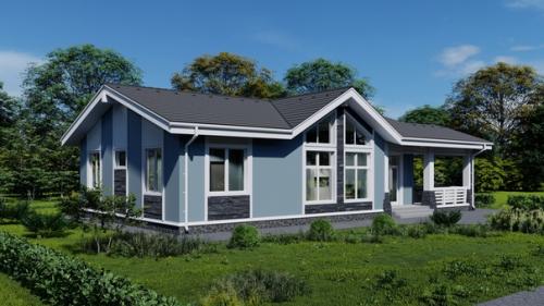 Проект индивидуального жилого дома в стиле шале. 01