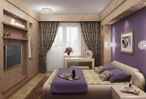 Сиреневая спальня: удачные идеи для нежного и стильного интерьера. 04