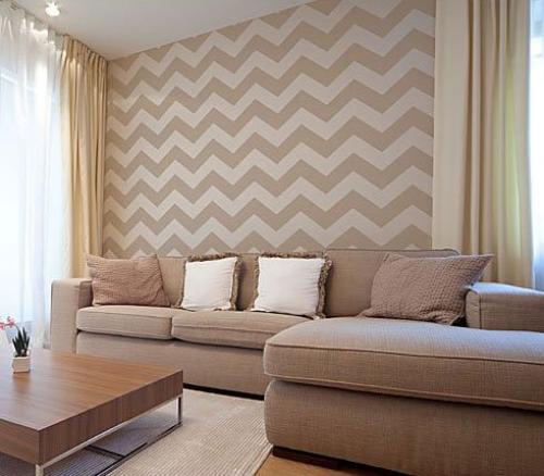 Узор шеврон:  Примеры использования узора в декоре интерьера. 01