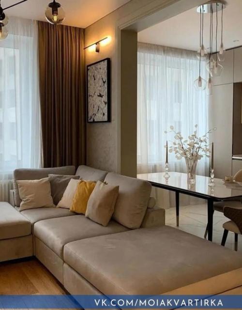 Красивая кухня - гостиная. 01