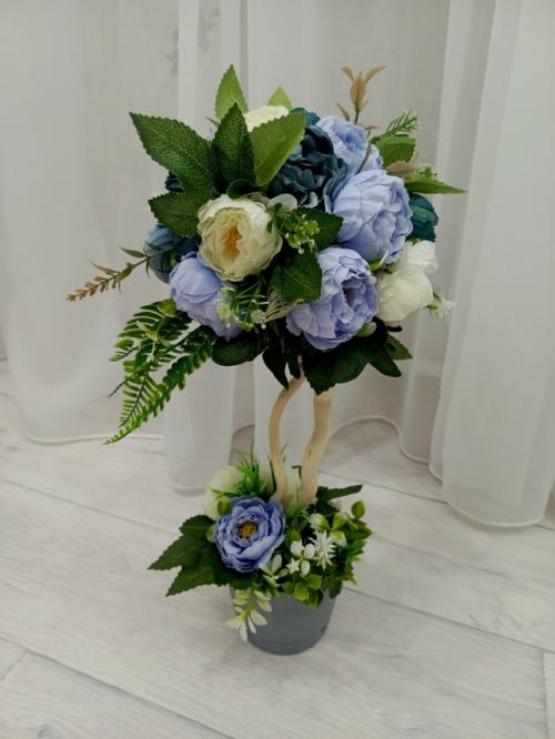 Цветочный топиарий ручной работы -  это изысканное Дерево Счастья. 01