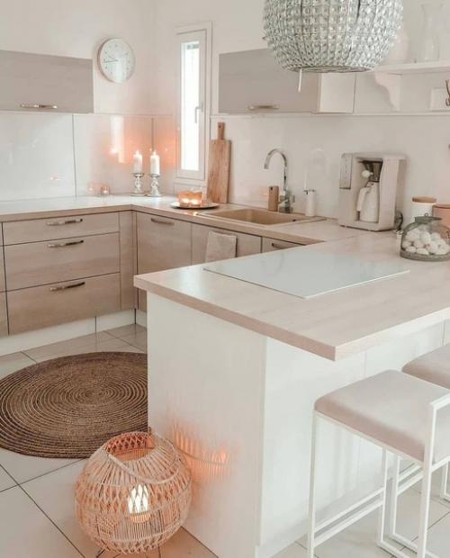 Монохромная квартира в нежных бежевых оттенках. 05