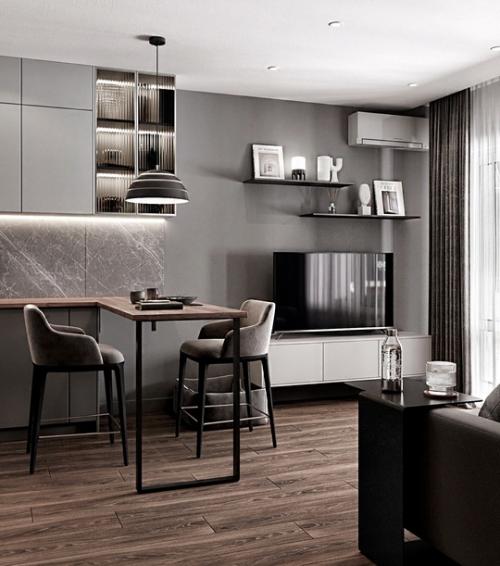 Проект 1-комнатной квартиры 42, 2 кв. 01