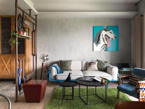 Атмосферный дизайн интерьера просторной кухни - гостиной. 05