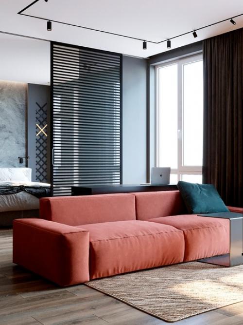 Функциональный минимализм в интерьере квартиры площадью 45 кв. 02