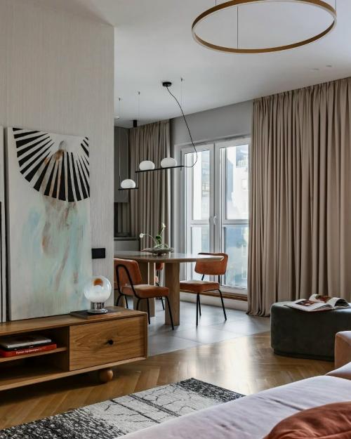 Реализованный интерьер квартиры в пригороде Минска. 01