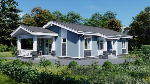 Проект индивидуального жилого дома в стиле шале. 03