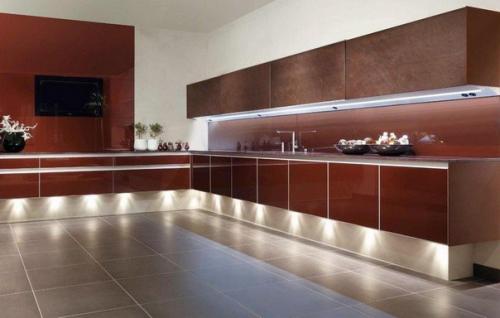 Шкафы без ручек - один из модных трендов в дизайне кухонь 2016 года. 08