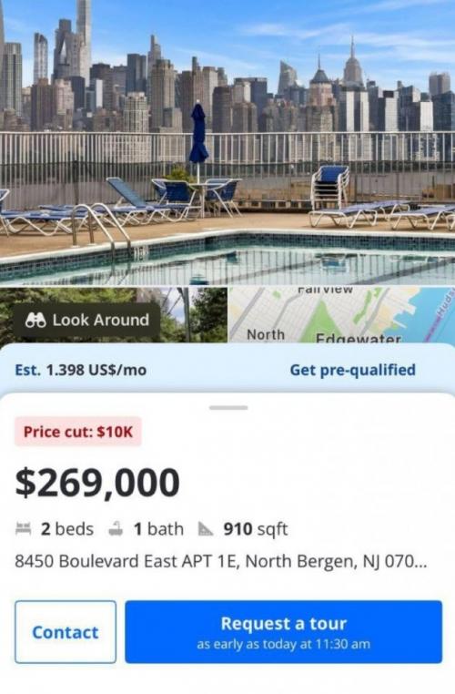 Однушка в московском Чертанове у Мкада стоит как двухкомнатная квартира в Нью-джерси с бассейном на крыше и видом на манхэттен. 01