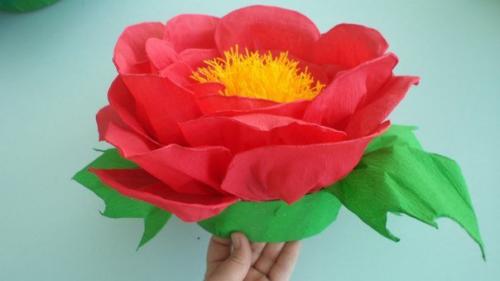 Шапочка - цветок из бумаги. 07