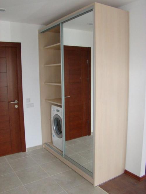 Где разместить стиральную машину, чтобы она не портила интерьер и была максимально удобна? 08