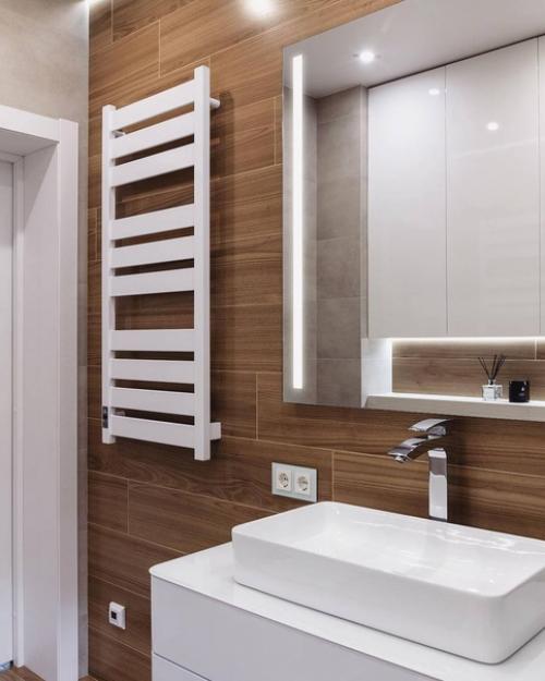 Градация одной палитры красок - лучшее решение для оформления интерьера ванной комнаты площадью 9 кв. 01