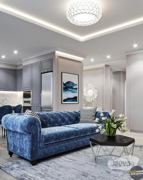 Интерьер просторной гостиной. 04