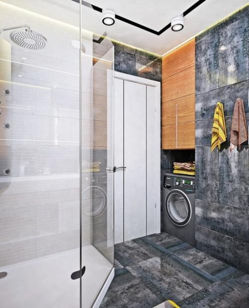 Где разместить стиральную машину, чтобы она не портила интерьер и была максимально удобна? 04