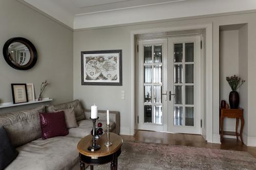 Спокойствие современного города: интерьер в нейтральных тонах в Москве. 01