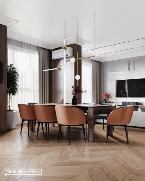 В ленте кухня - гостиная из проекта Jolly в Москве. 06