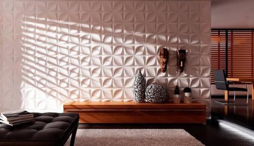Декоративные 3 д панели для стен в интерьере дома - креативный акцент в индустрии отделочных материалов. 01