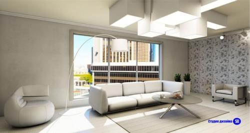 Гостиная в стиле минимализм. 02