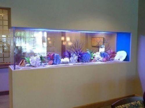 Перегородки - аквариумы.  Аквариум - перегородка, отделяющий кухню от гостиной. 02