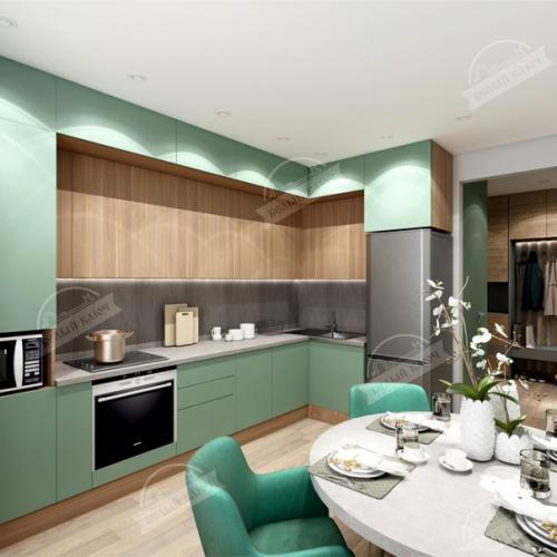 Яркие акценты.  Квартира для молодой семьи. 04