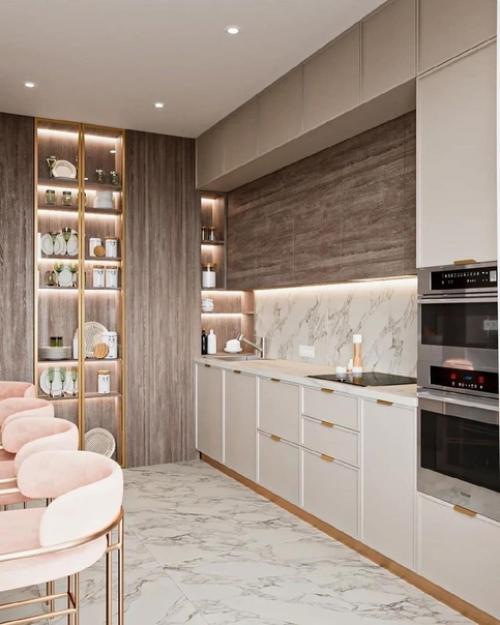 Объединение кухни с гостиной в квартире новостройки. 04