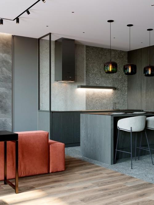 Функциональный минимализм в интерьере квартиры площадью 45 кв. 01