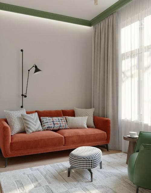 Дизайн проект трехкомнатной квартиры из санкт Петербурга для жизни ЖК малоохотинский, 70 кв. 05