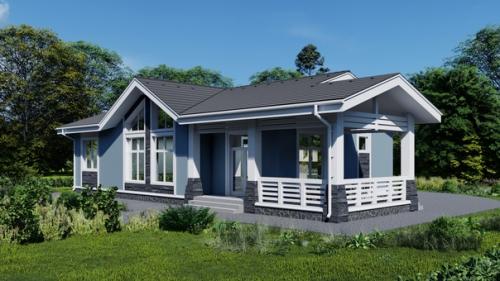 Проект индивидуального жилого дома в стиле шале. 05